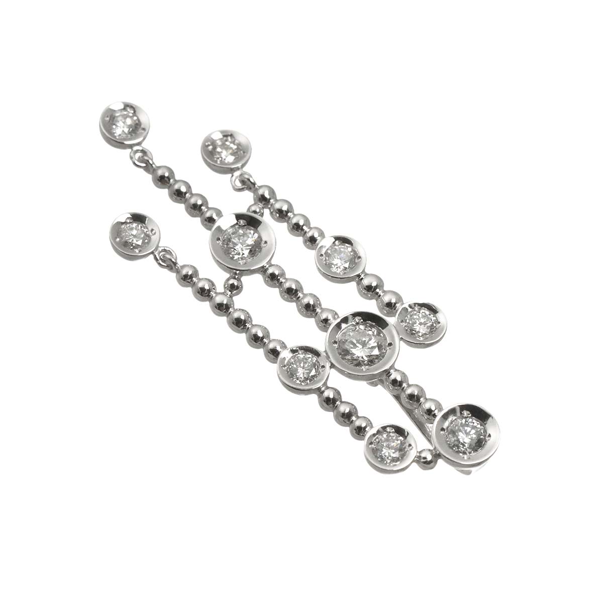 Diamond 0.71ct Pendant Top 18K K18 WG White Gold 750