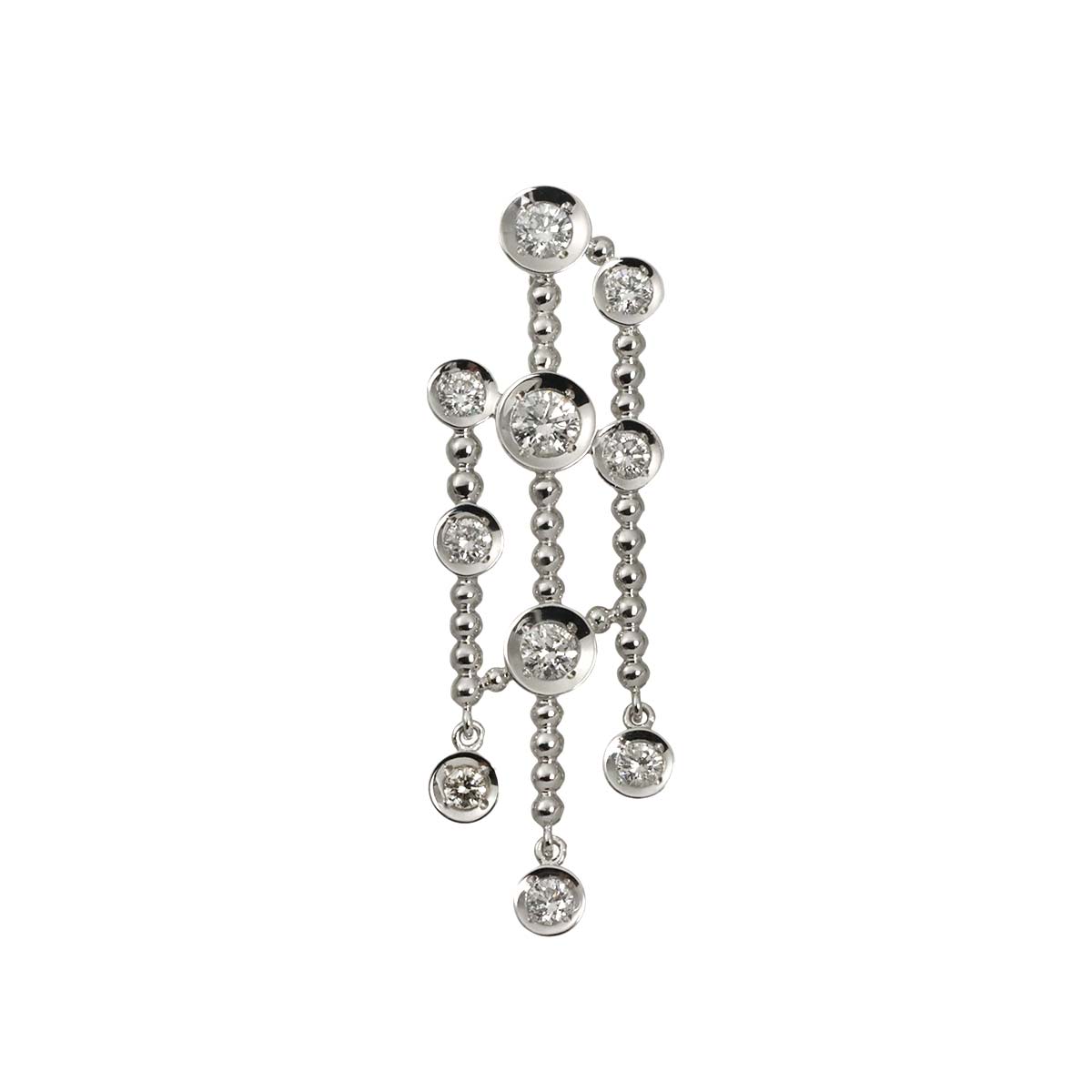 Diamond 0.71ct Pendant Top 18K K18 WG White Gold 750