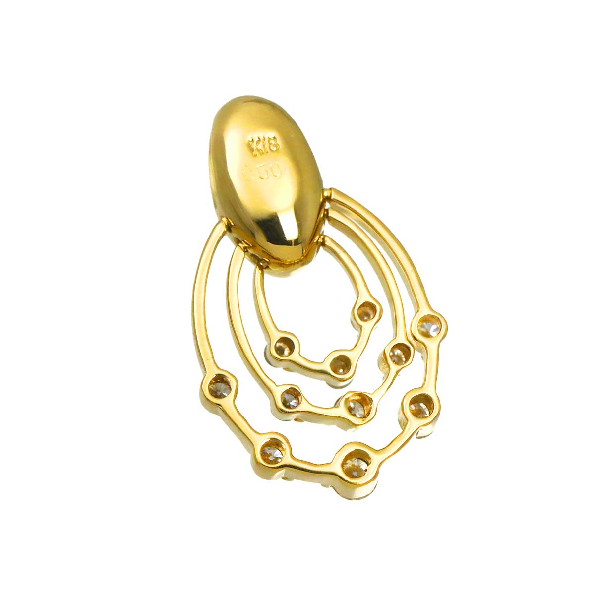 Diamond 0.50ct Pendant 18K YG Yellow Gold 750