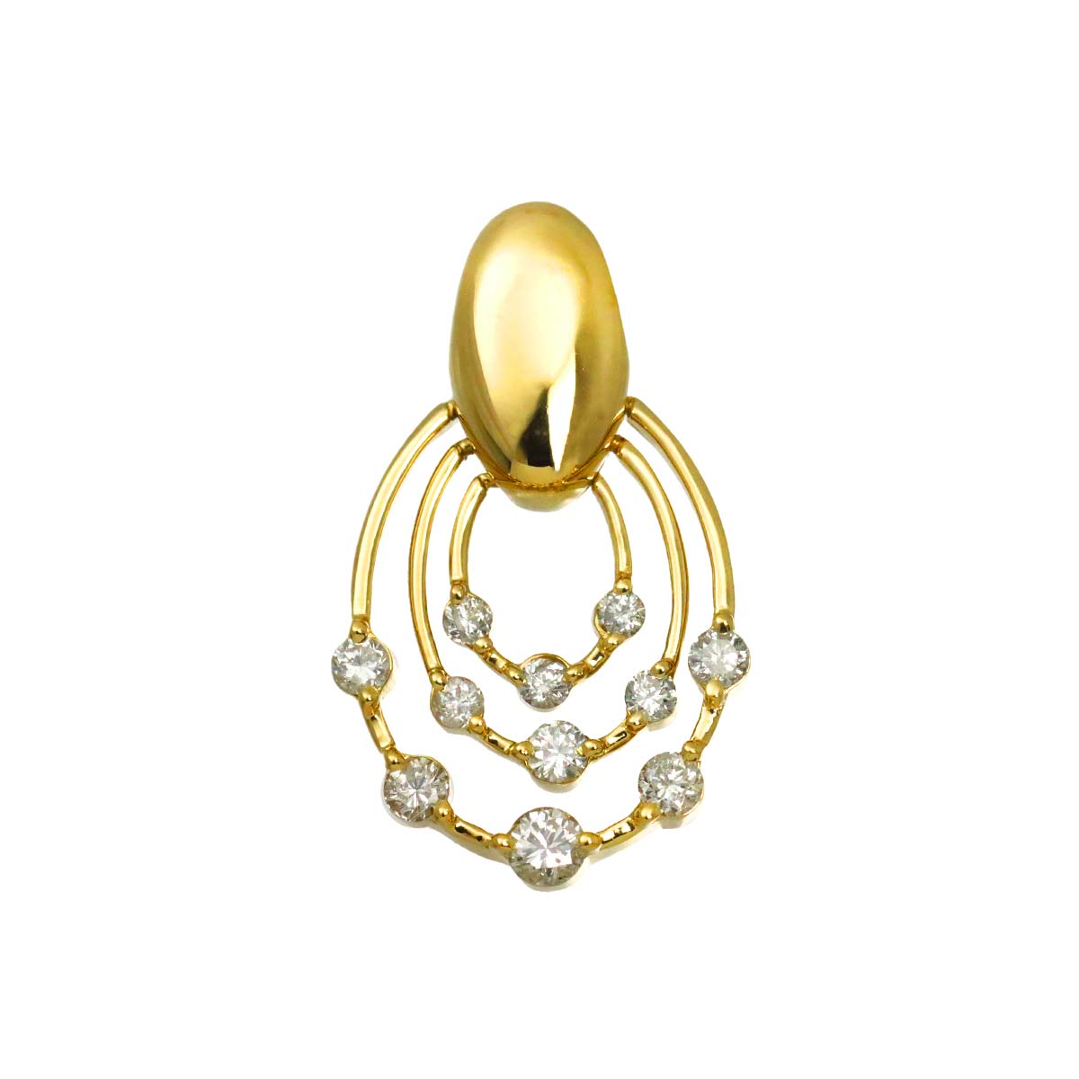 Diamond 0.50ct Pendant 18K YG Yellow Gold 750