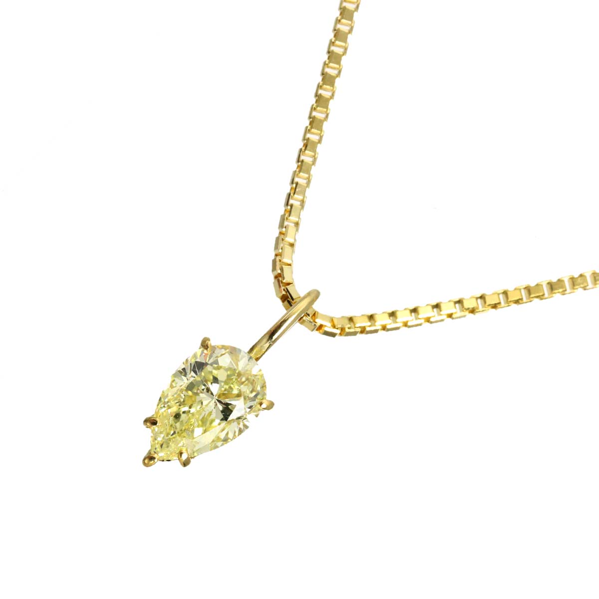 Diamond 1.009ct Necklace 18K Yellow Gold 750
