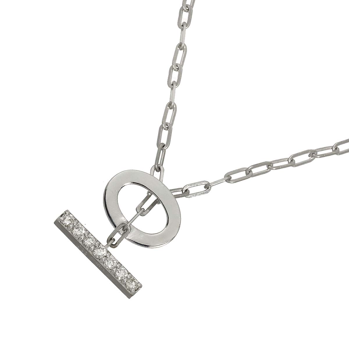 Diamond 0.26ct Necklace 18K WG White Gold 750