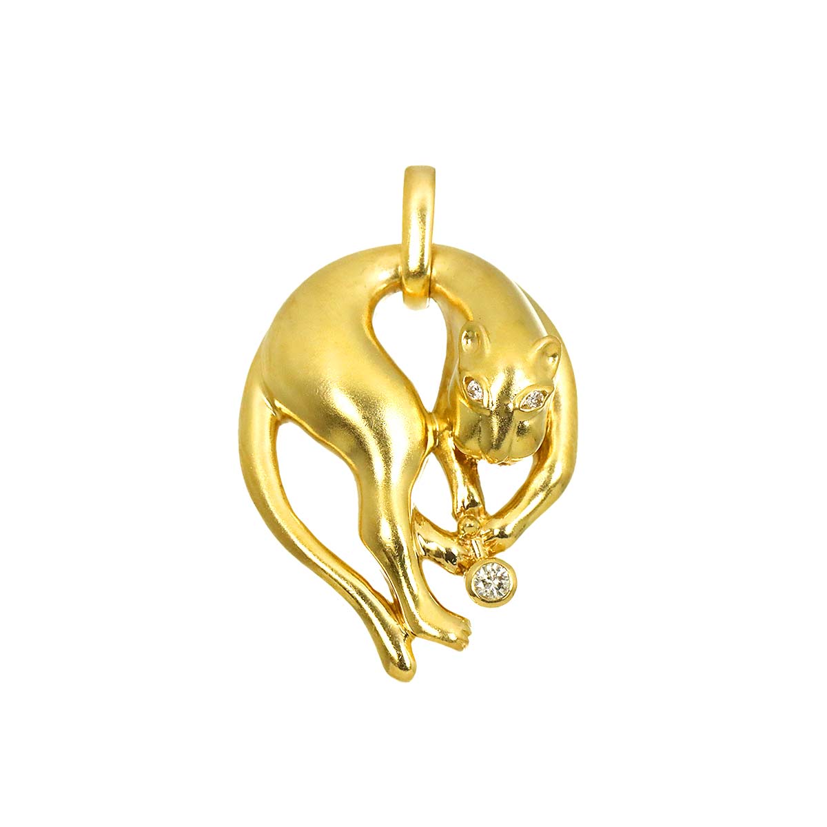 Diamond 0.05ct Pendant 18K YG Yellow Gold 750