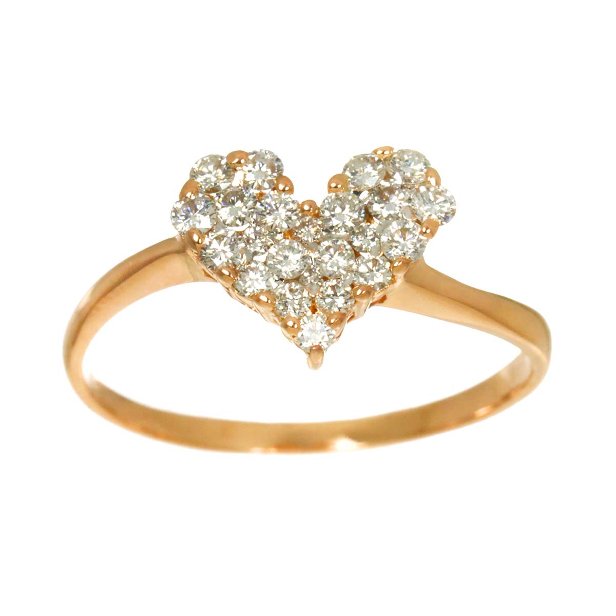 Diamond 0.50ct Ring 18K PG Pink Gold 750 Size8.75(US)
