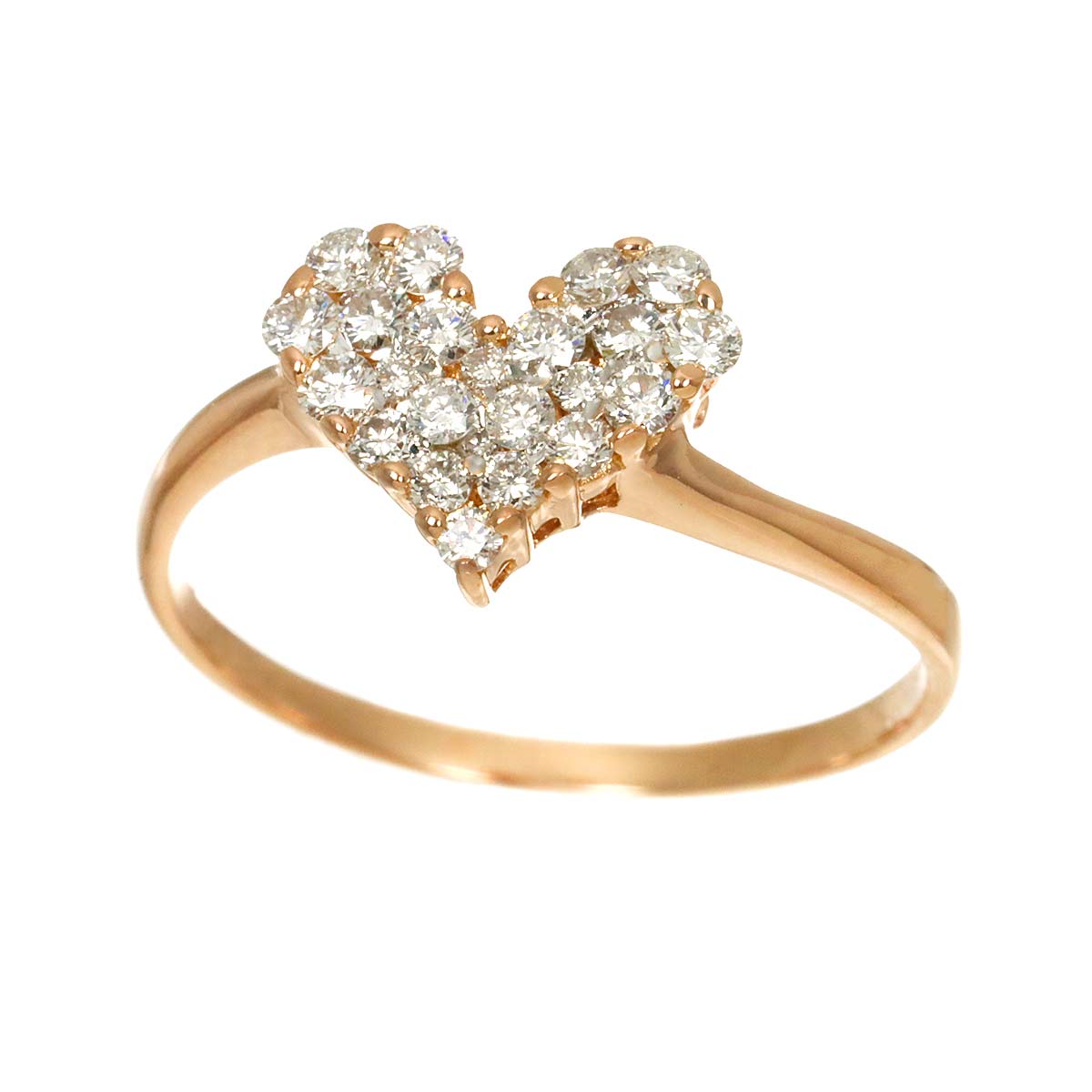 Diamond 0.50ct Ring 18K PG Pink Gold 750 Size8.75(US)