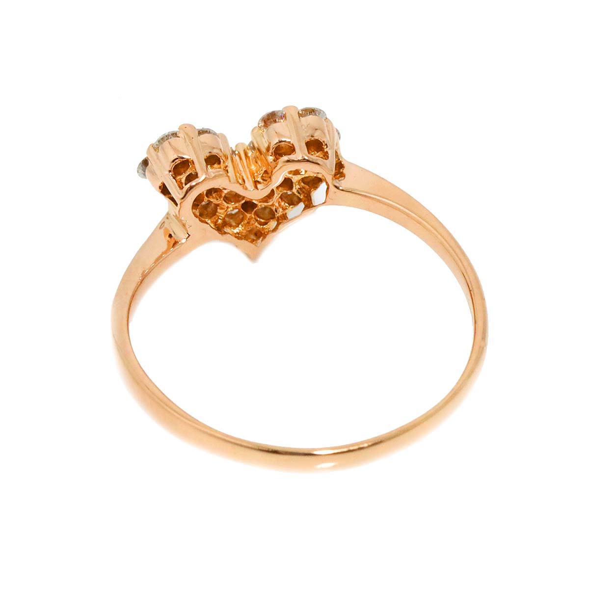 Diamond 0.50ct Ring 18K PG Pink Gold 750 Size8.75(US)