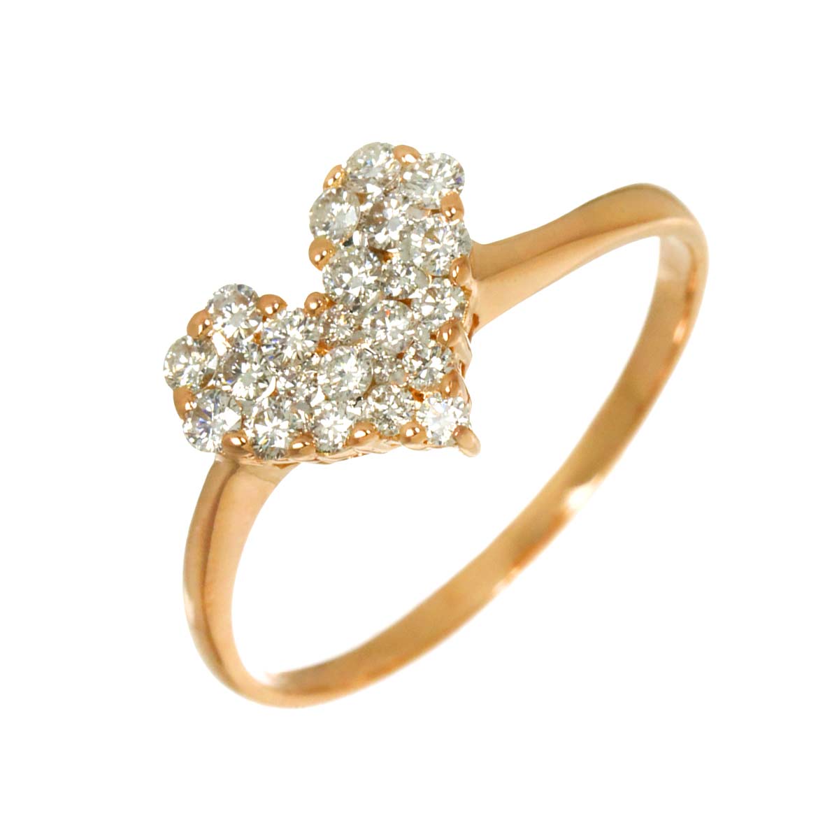 Diamond 0.50ct Ring 18K PG Pink Gold 750 Size8.75(US)