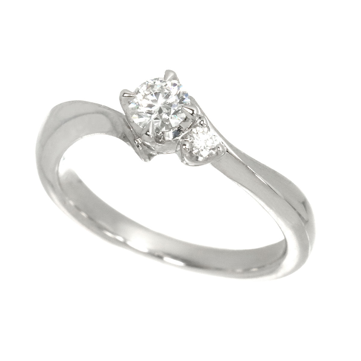 Diamond 0.151ct F/VS1/EX Ring Pt Platinum size2-2.25