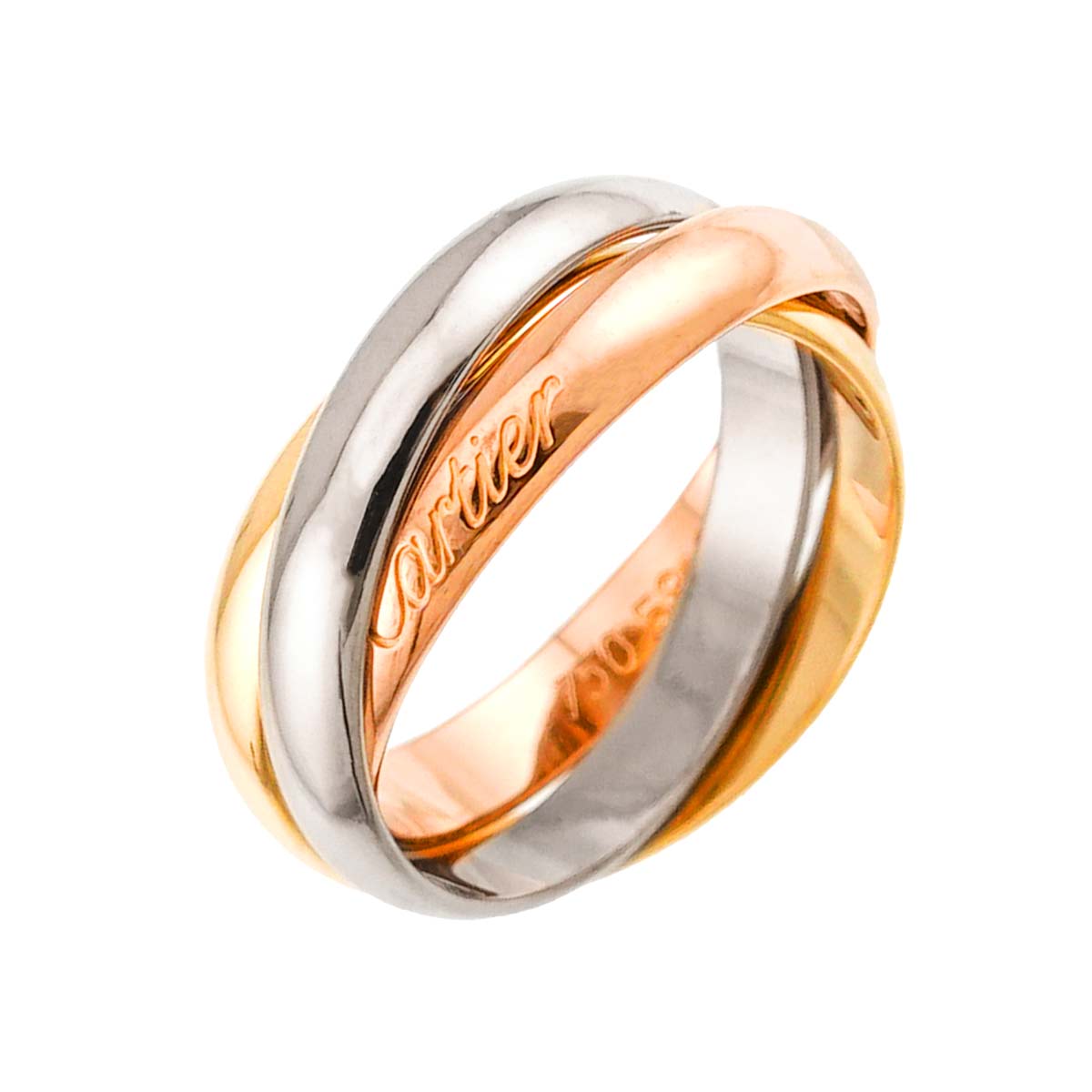 Trinity MM Ring 18K YG WG PG 750 Size53 6-6.25(US)