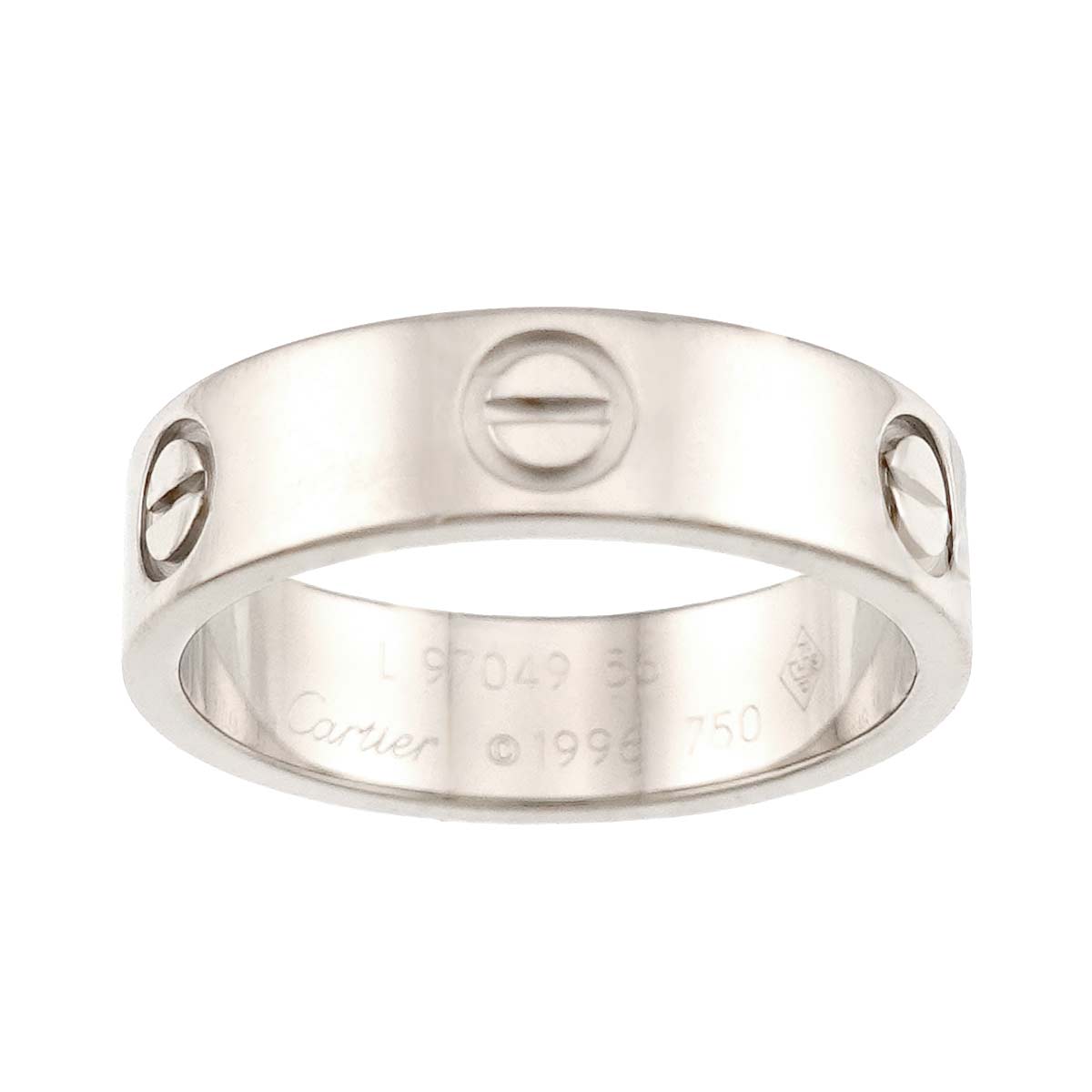 Love Ring 18K White Gold 750 size56 7.25-7.5(US)