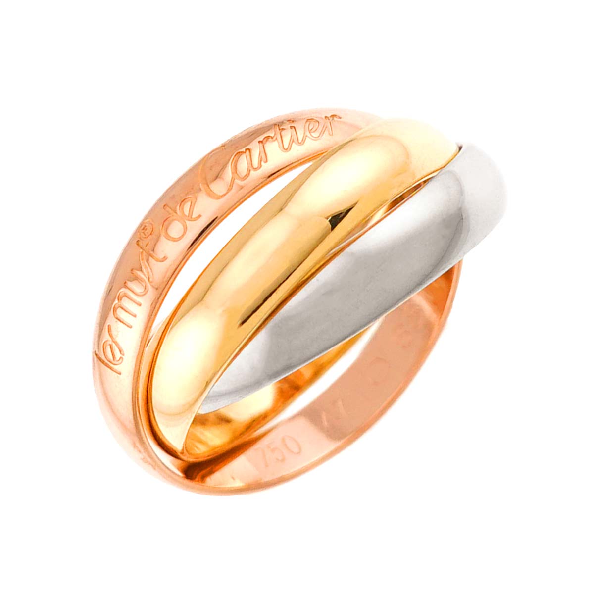 Trinity MM Ring 18K YG WG PG 750 Size47 4(US)