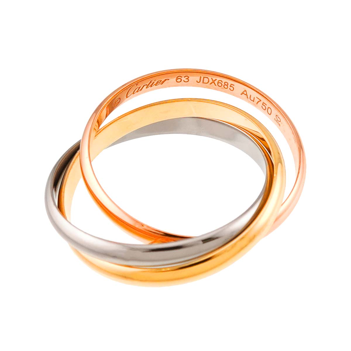 Trinity SM Ring 18K YG WG PG 750 Size63 10.25(US)