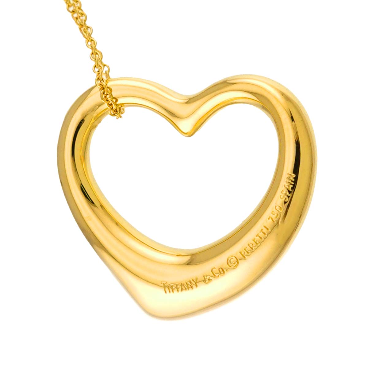 Open Heart Necklace 18K Yellow Gold 750