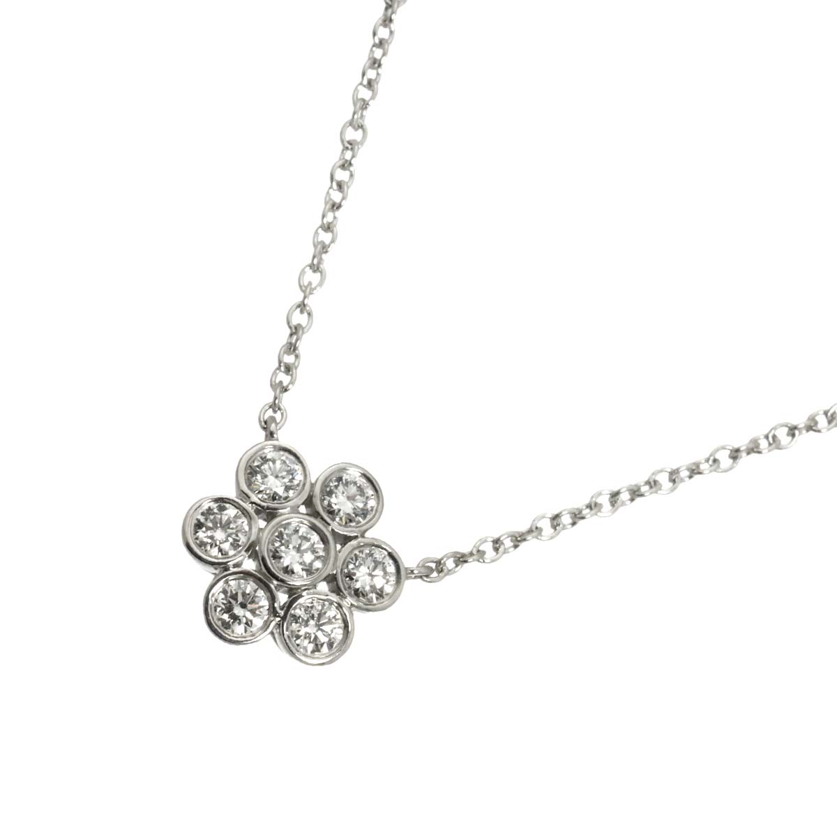 Garden Flower Diamond Necklace Platinum