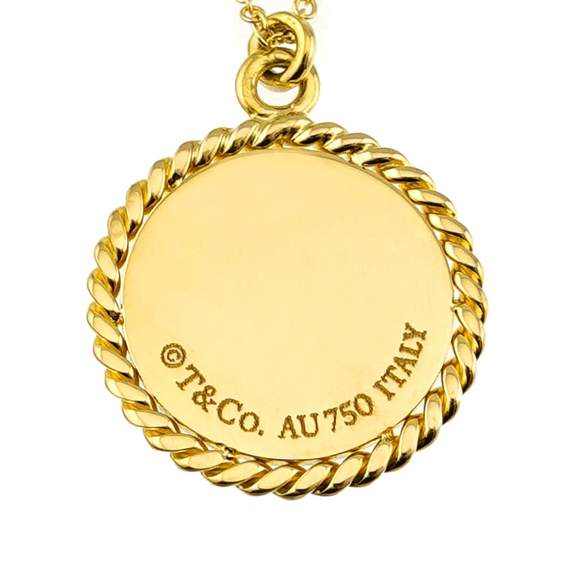 Round motif Necklace 18K Yellow Gold 750