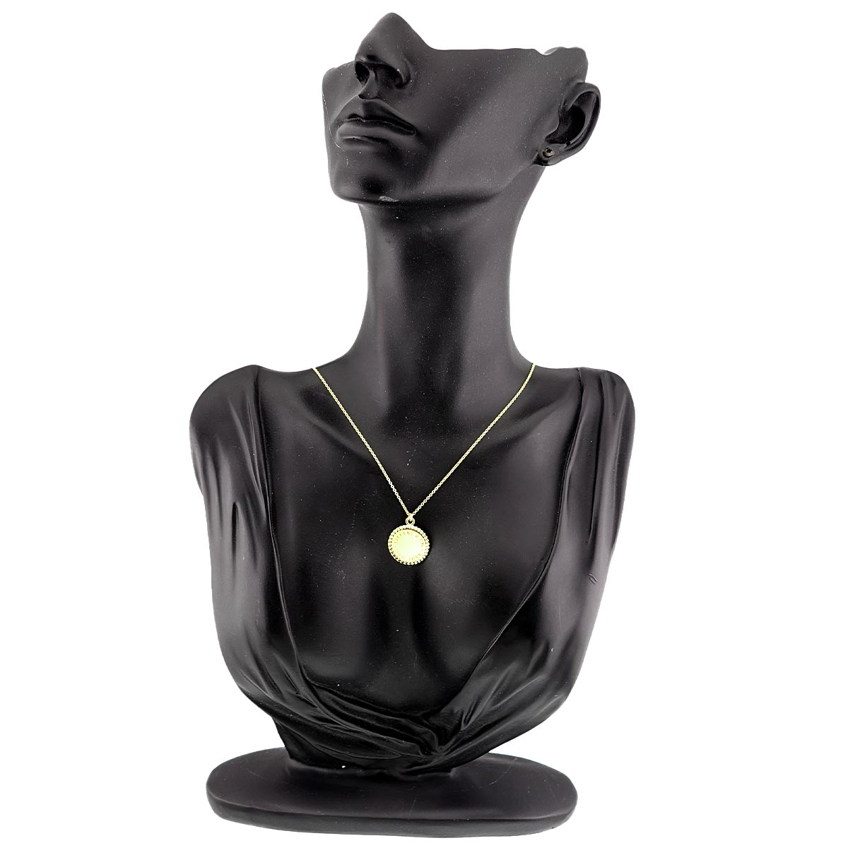 Round motif Necklace 18K Yellow Gold 750