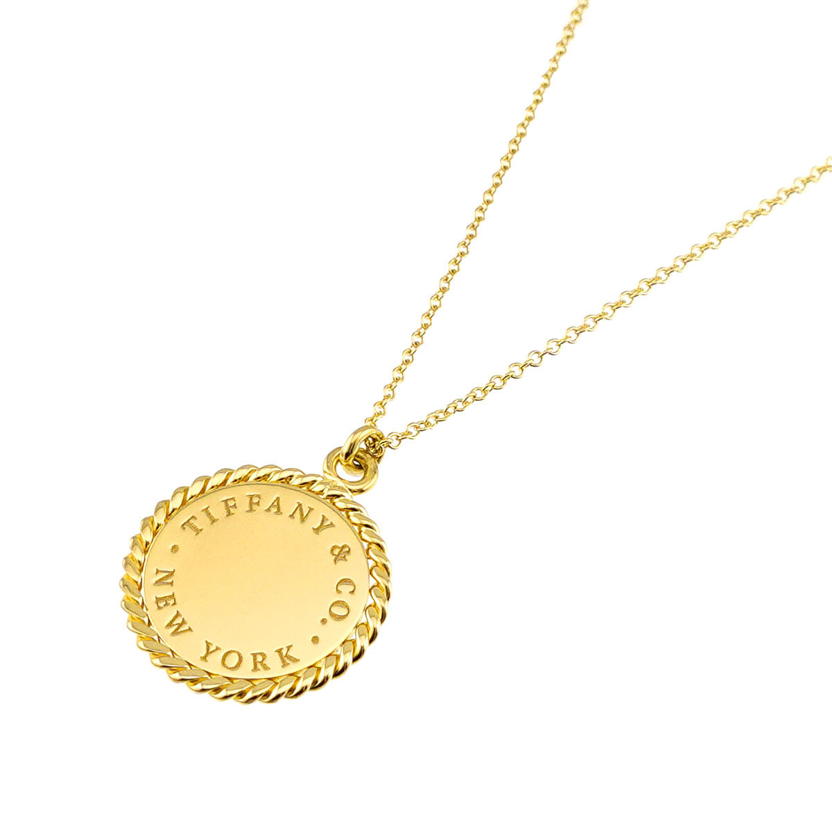 Round motif Necklace 18K Yellow Gold 750