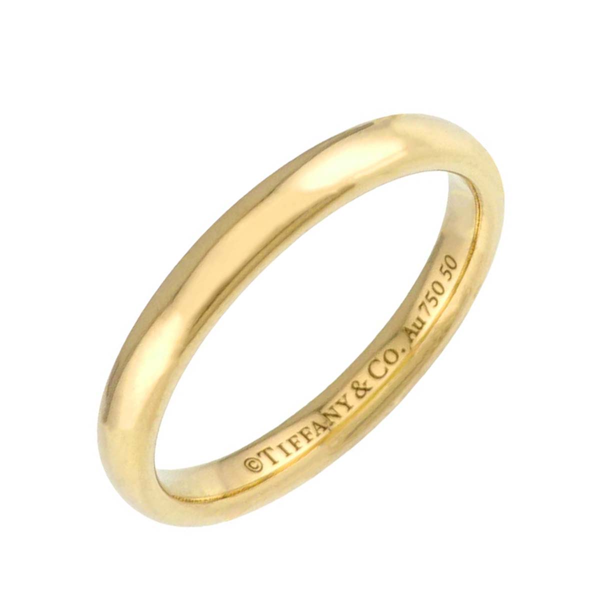 Stacking Band Ring 18K Yellow Gold 750 Size4.5(US)