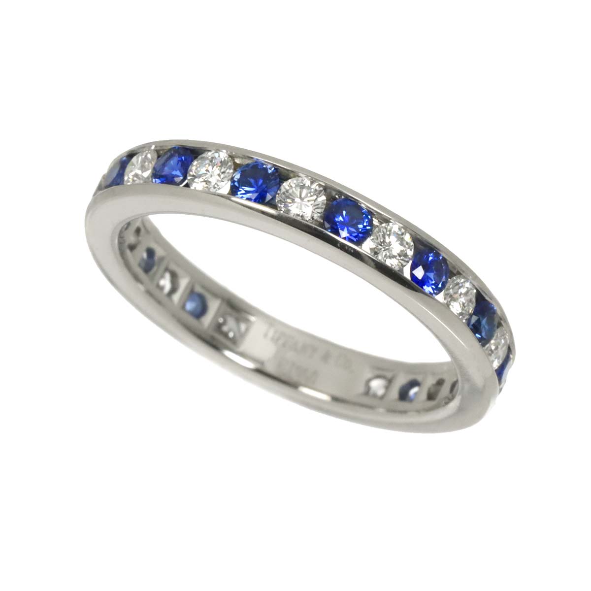 Sapphire Diamond Ring Pt size5.75-6(US)