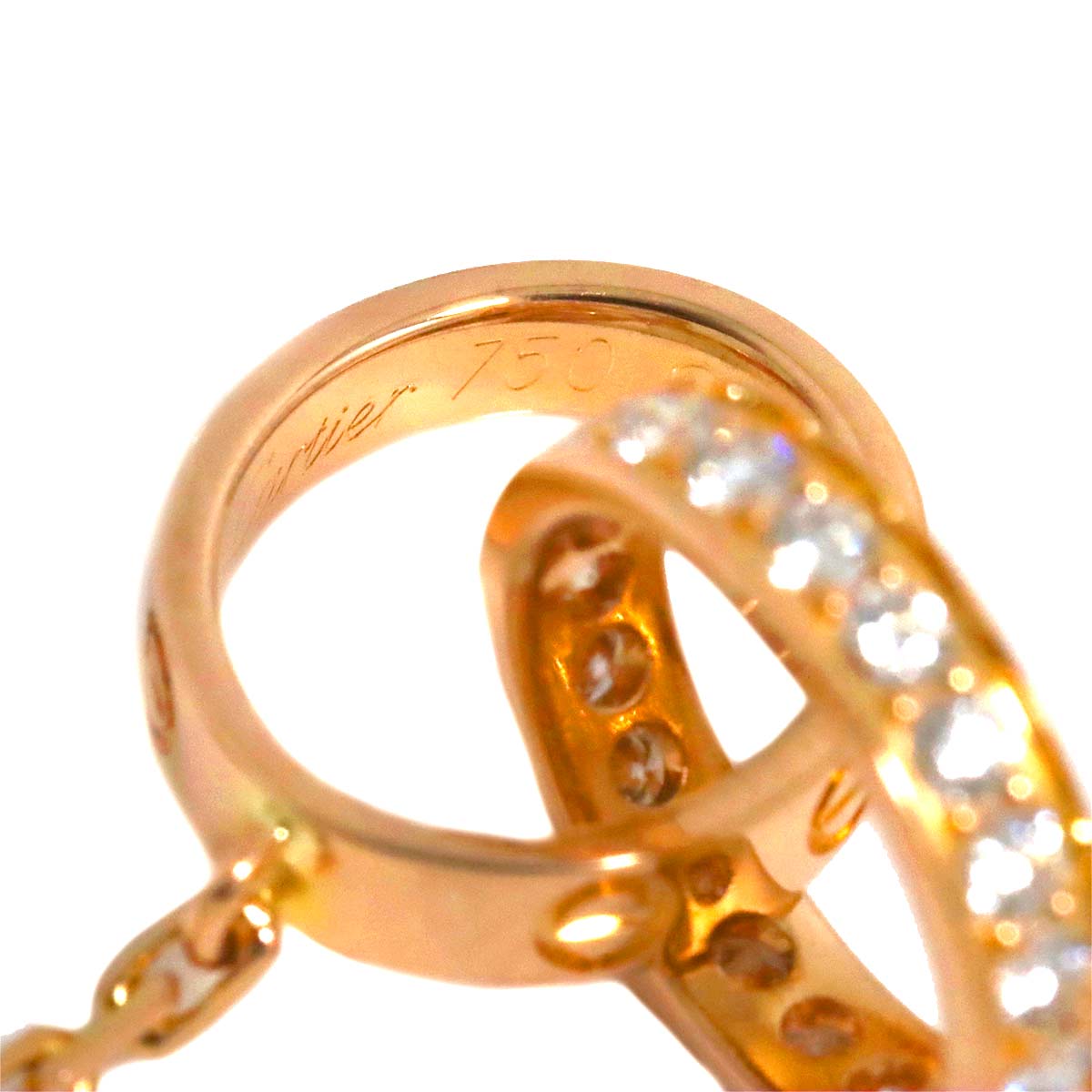 Cartier Love Pave Diamond Necklace 18K PG 750