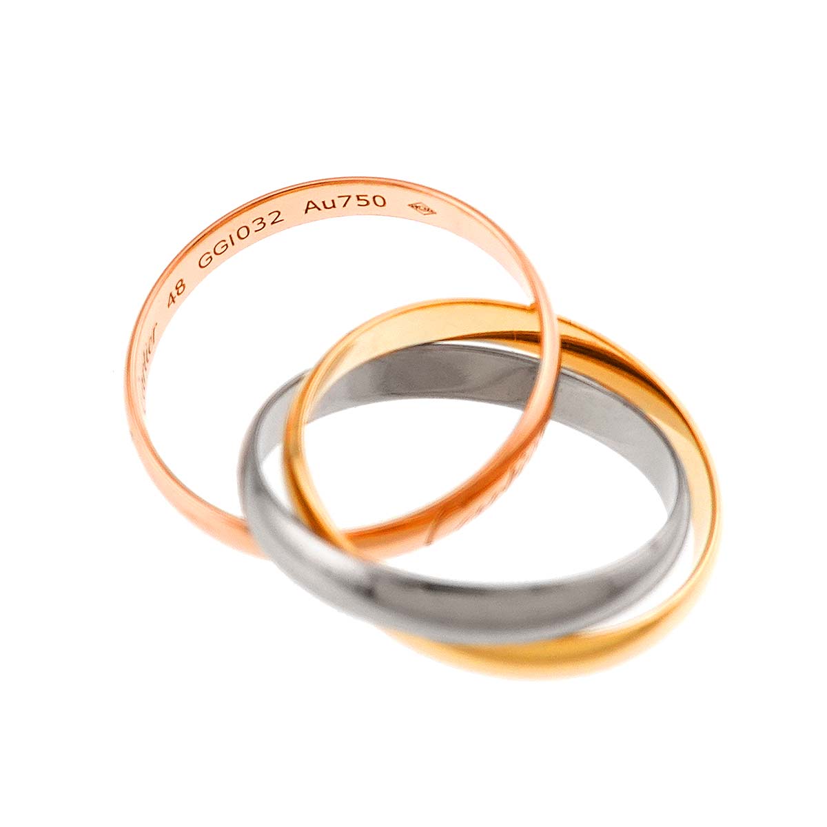 Trinity Ring SM 18K YG WG PG 750 Size48 4.5(US)