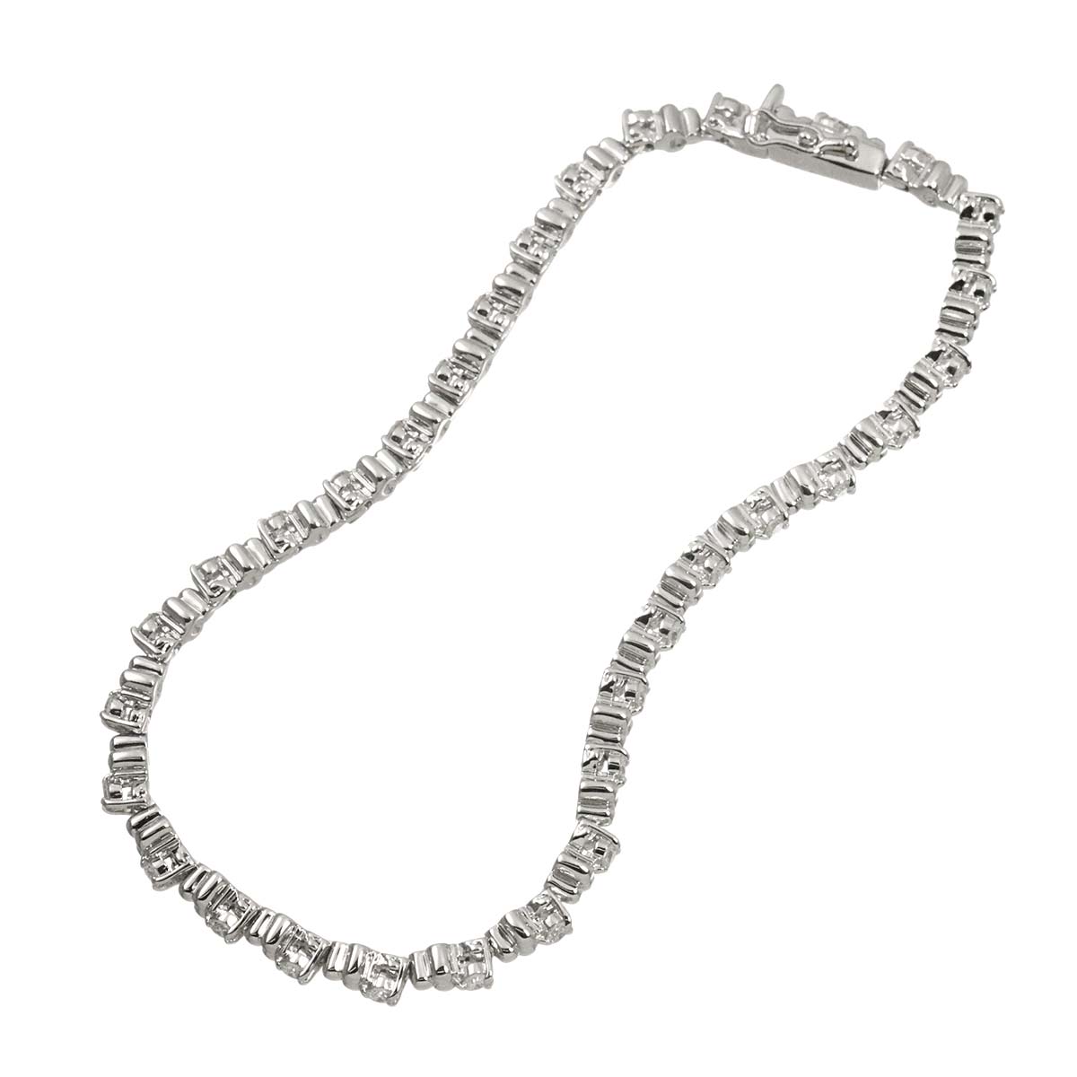 Diamond 0.90ct Bracelet 18K White Gold 750