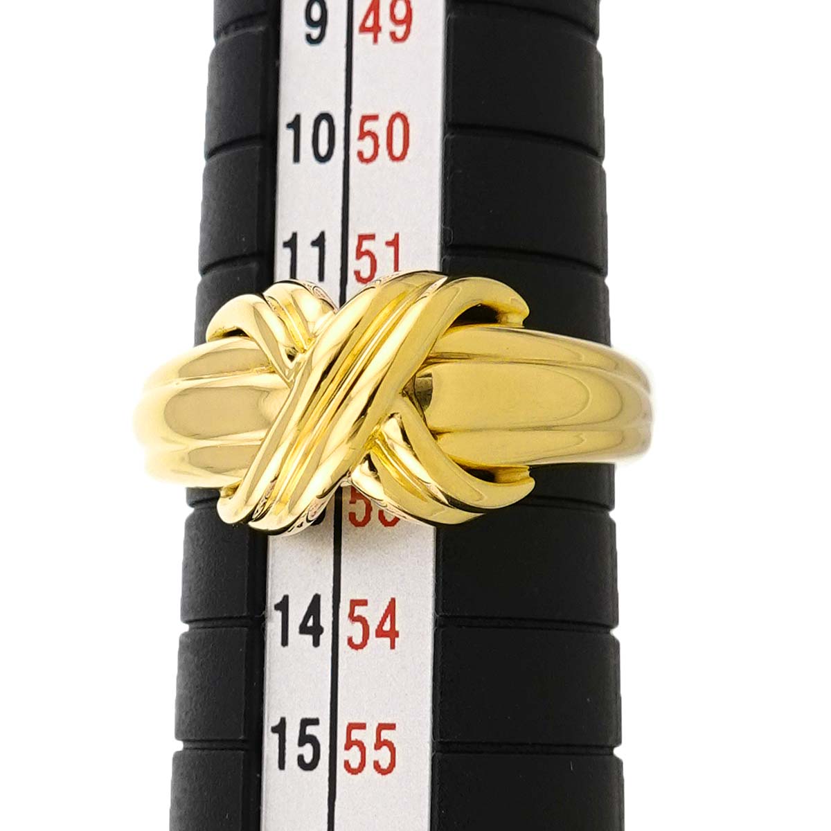 Signature Ring 18K Yellow Gold 750 size6(US)