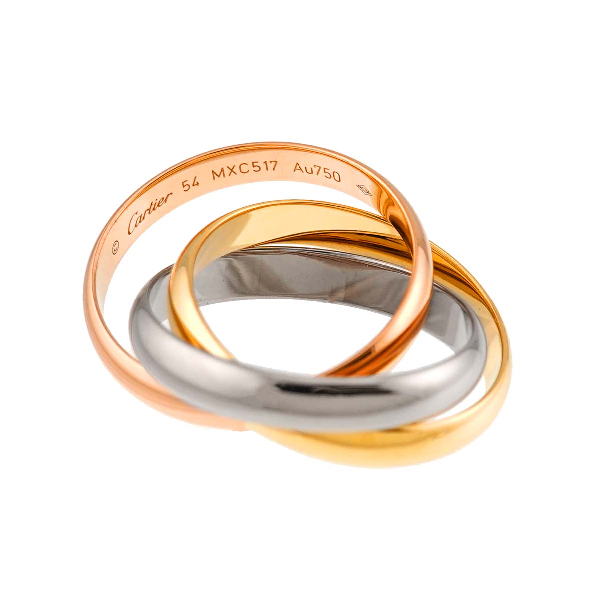 Trinity Ring MM 18K YG WG PG 750 Size54 6.75(US)