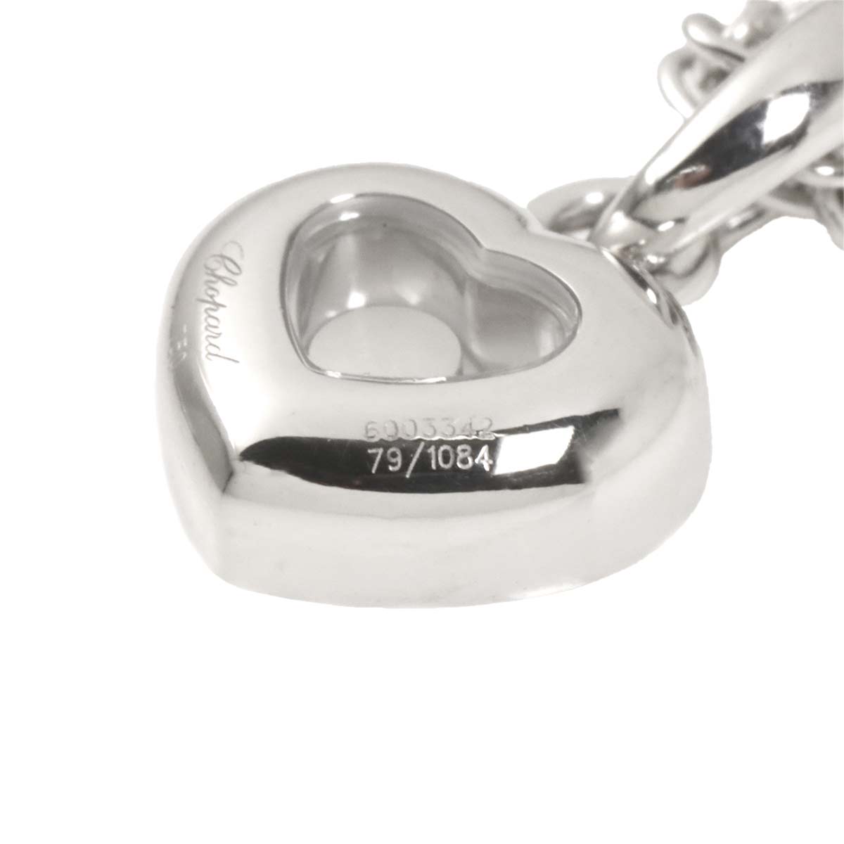 Happy Diamond Heart Necklace 18K White Gold 750