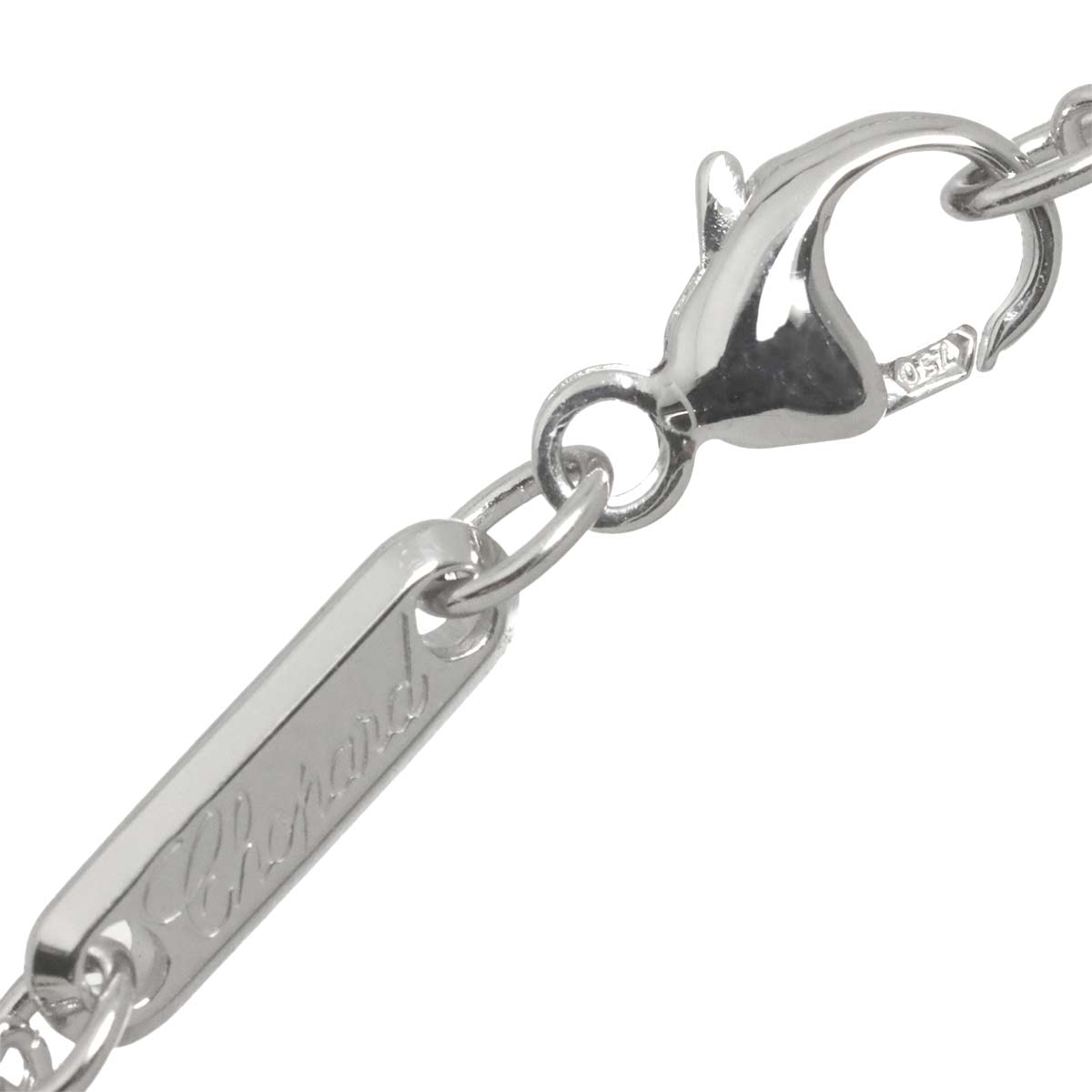 Happy Diamond Heart Necklace 18K White Gold 750