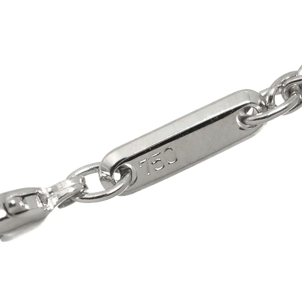Happy Diamond Heart Necklace 18K White Gold 750