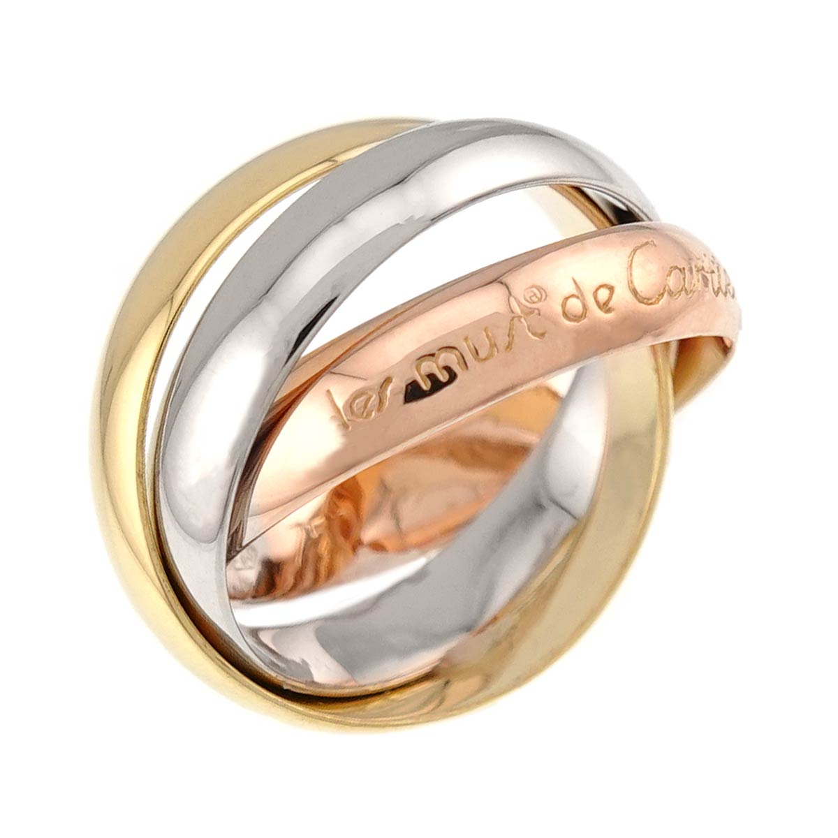 Trinity MM Ring 18K YG WG PG 750 Size47 3.75-4(US)