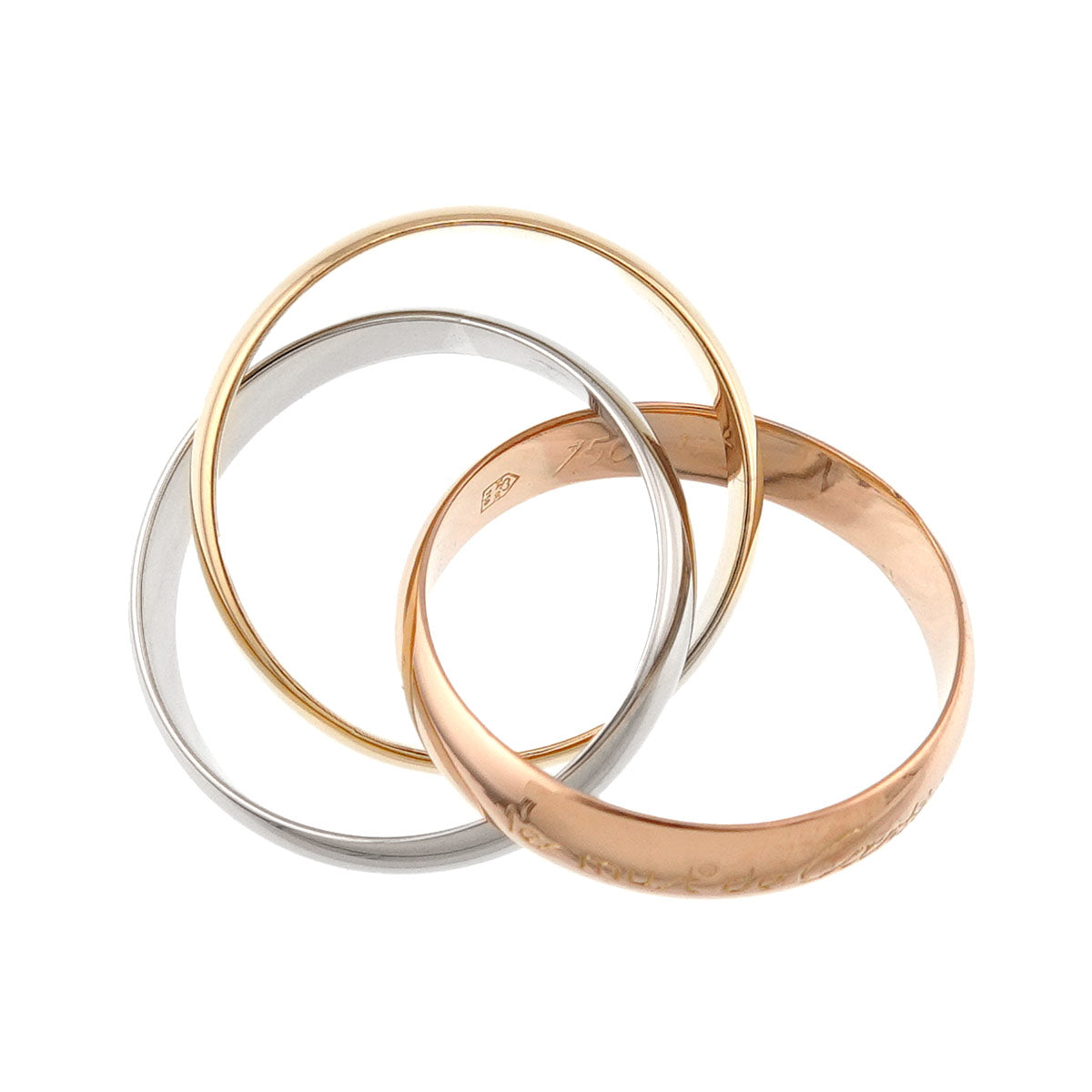 Trinity MM Ring 18K YG WG PG 750 Size47 3.75-4(US)