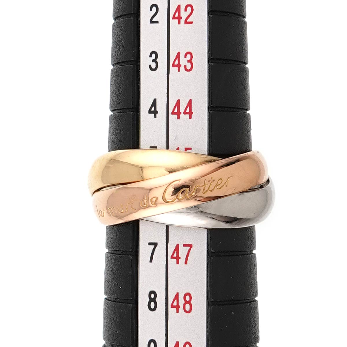 Trinity MM Ring 18K YG WG PG 750 Size47 3.75-4(US)