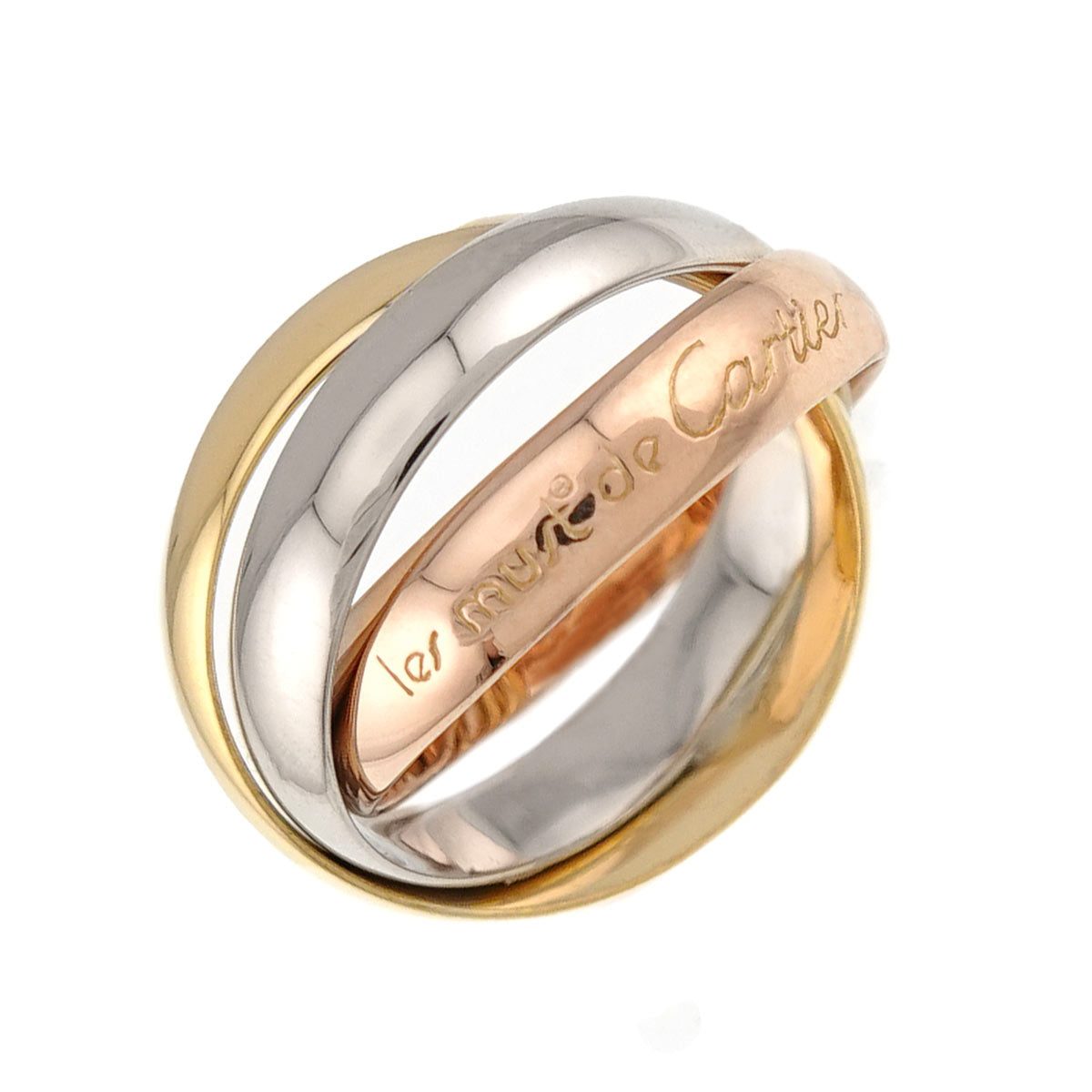 Trinity MM Ring 18K YG WG PG 750 Size47 3.75-4(US)