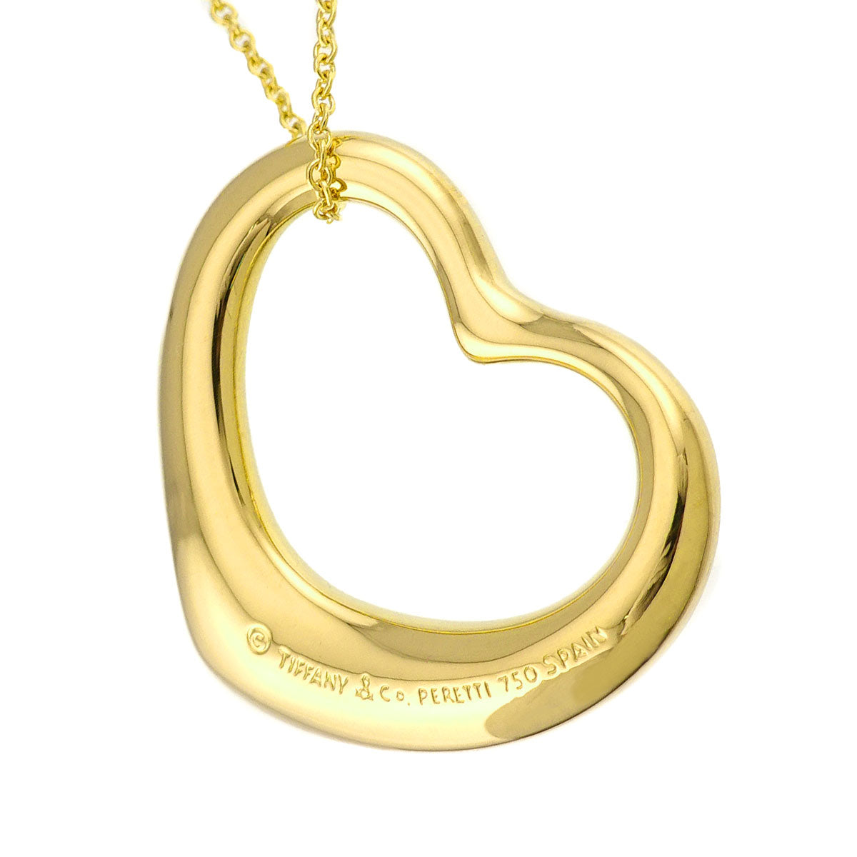 Open Heart Necklace 18K Yellow Gold 750