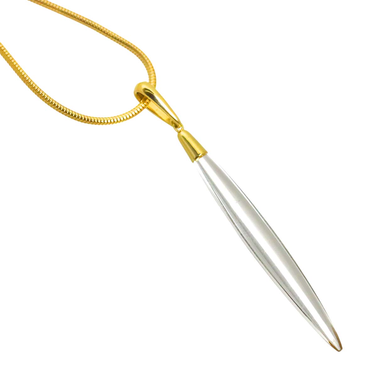 Feather Necklace 18K Yellow Gold 750