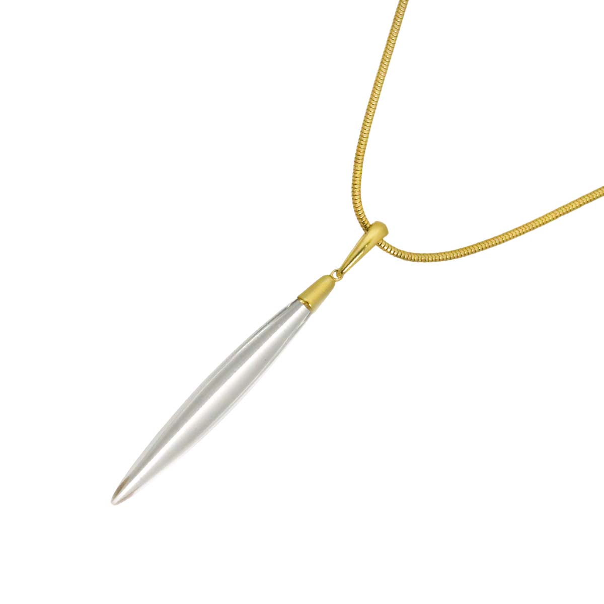Feather Necklace 18K Yellow Gold 750