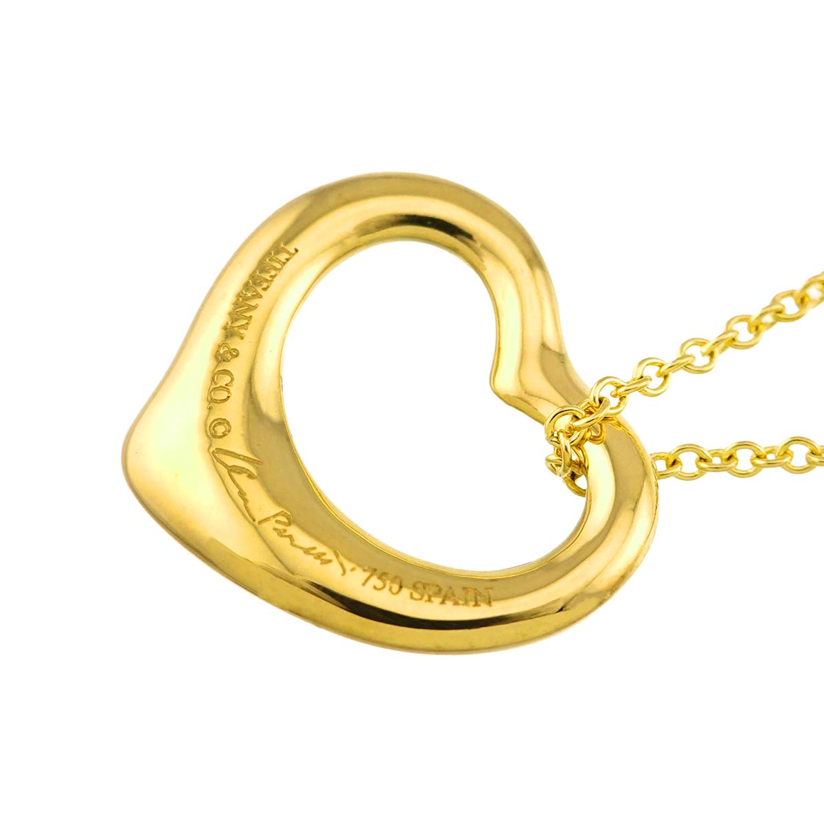 Open Heart Necklace 18K Yellow Gold 750