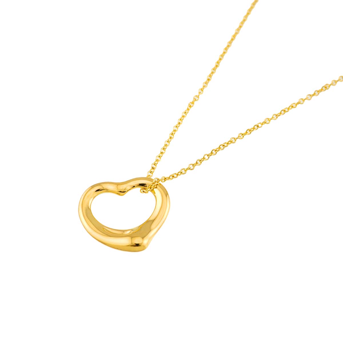 Open Heart Necklace 18K Yellow Gold 750