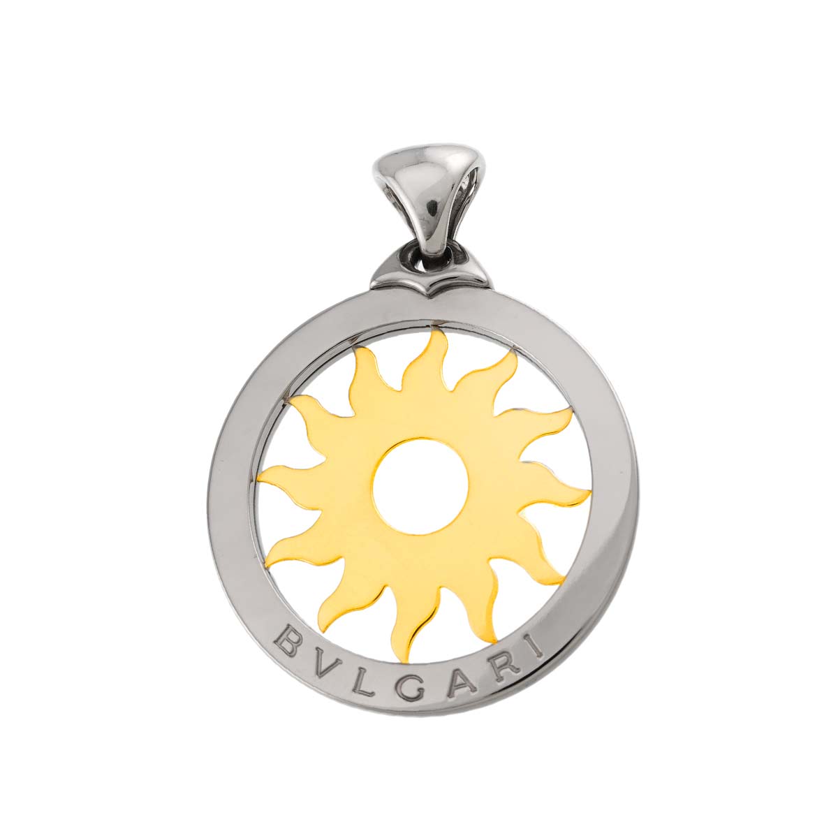 Tondo Sun Pendant Top 18K YG 750 SS