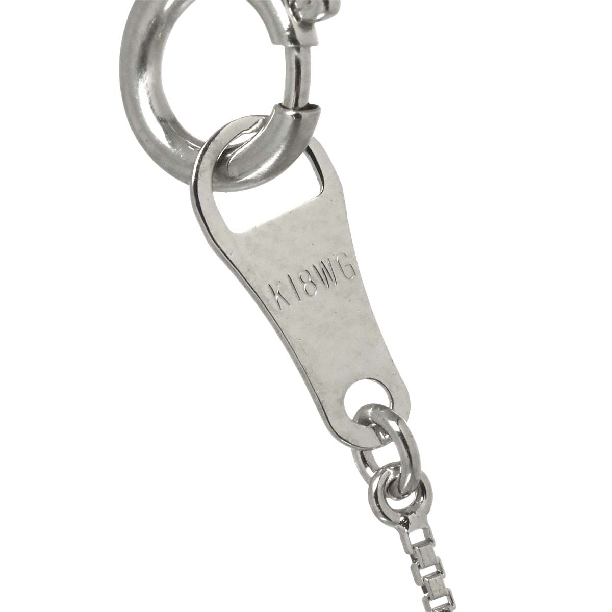 Diamond 0.45ct Necklace 18K White Gold 750