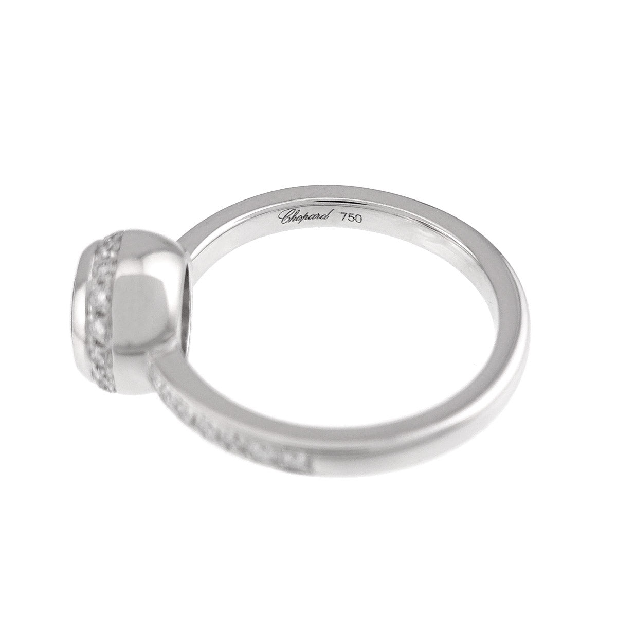 Happy Diamond Heart Ring 18K WG 750 Size4.75-5(US)