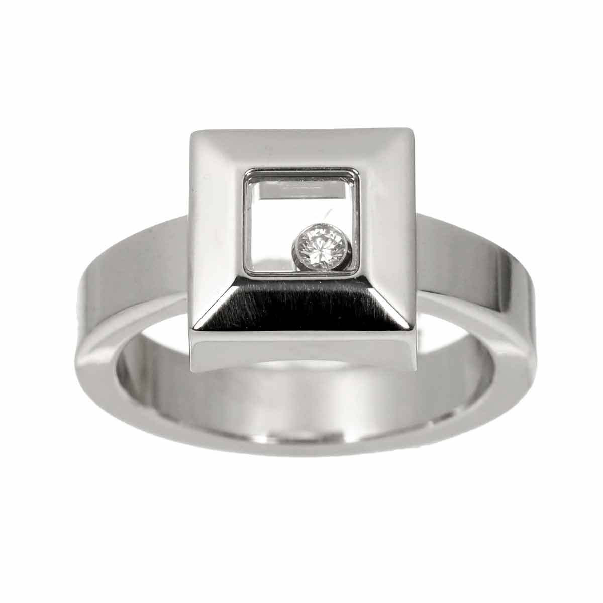 Diamond Ring 18K White Gold 750 Size6.25-6.5(US)
