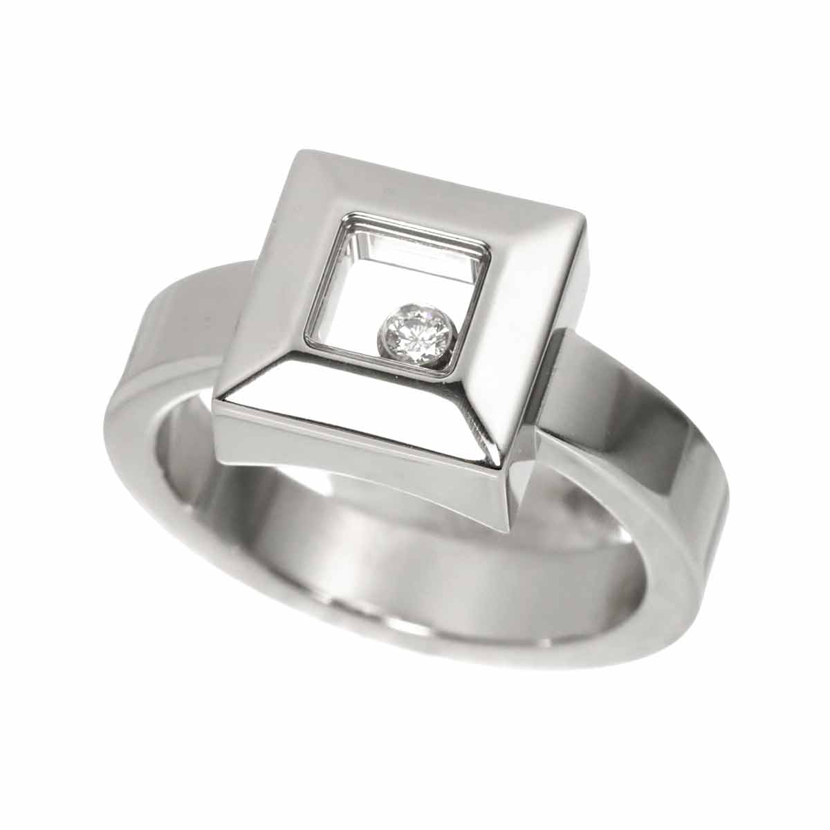 Diamond Ring 18K White Gold 750 Size6.25-6.5(US)