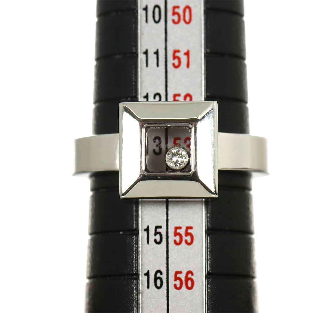 Diamond Ring 18K White Gold 750 Size6.25-6.5(US)