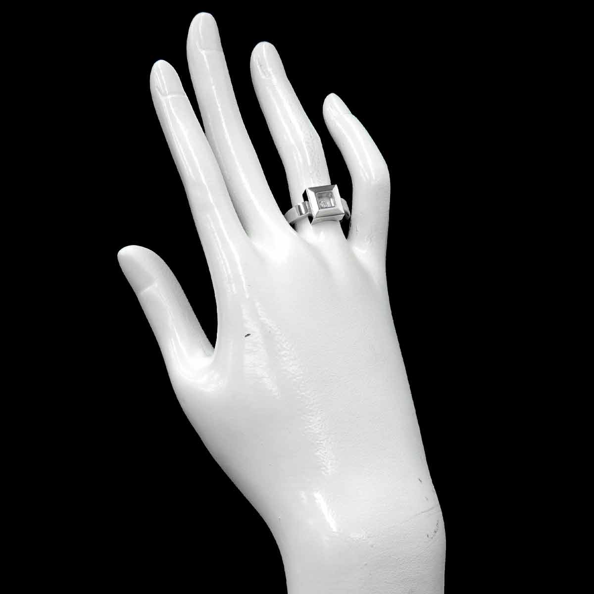 Diamond Ring 18K White Gold 750 Size6.25-6.5(US)