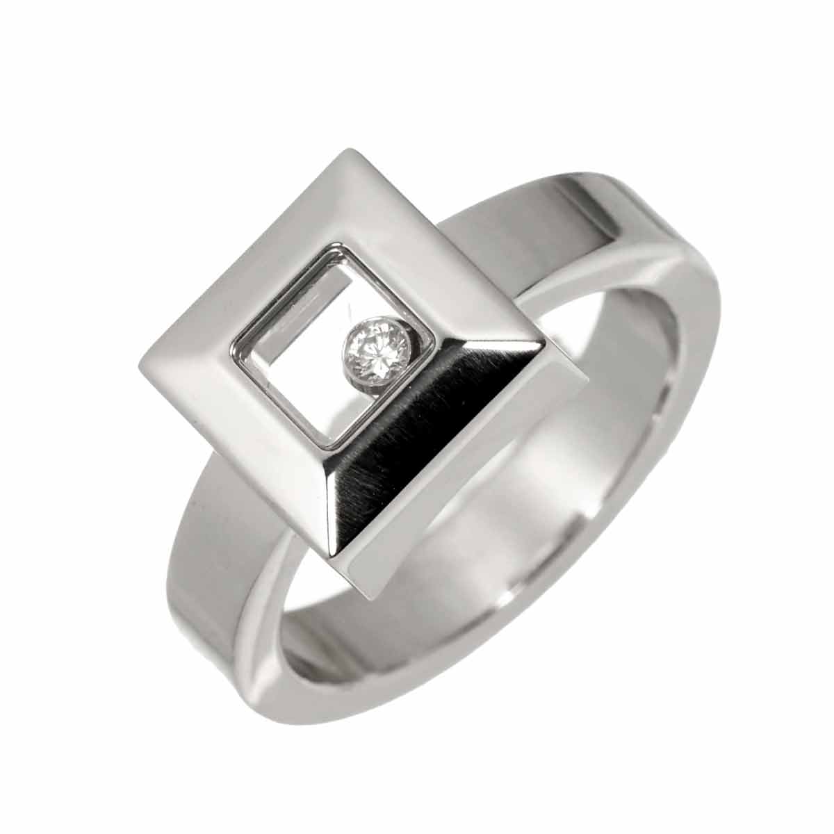 Diamond Ring 18K White Gold 750 Size6.25-6.5(US)