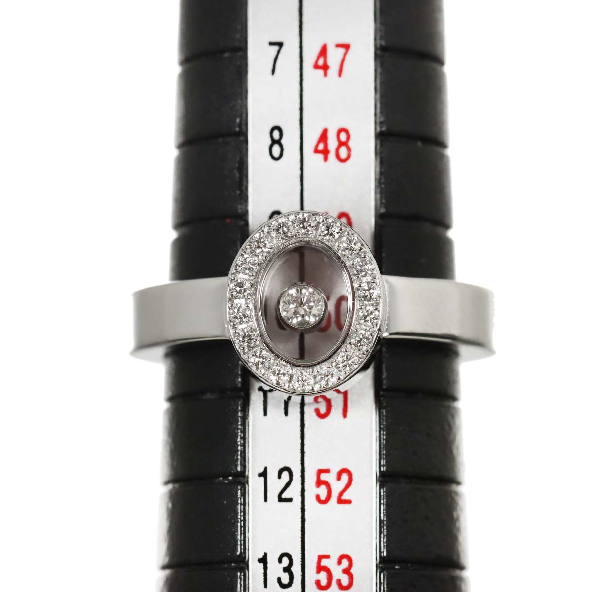 Happy Diamond Ring 18K White Gold 750 Size5.25(US)