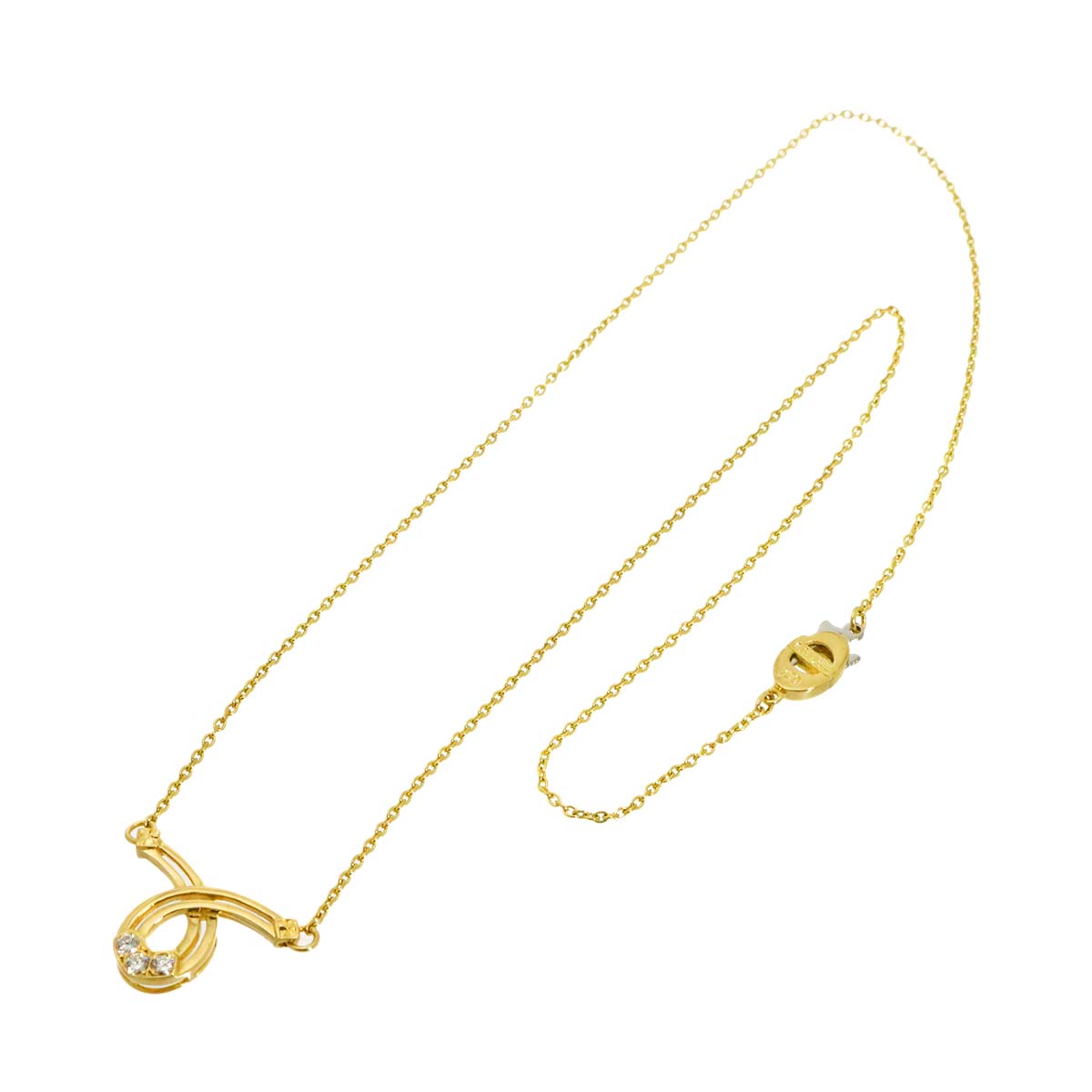 Diamond Necklace 18K Yellow Gold 750